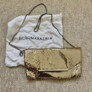 BCBGMaxAzria Sunflower Bardot Gold Clutch